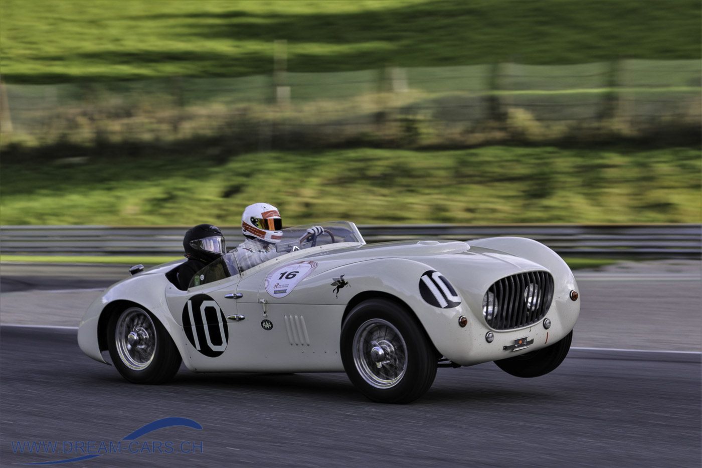 Jaguar XK120 Hansgen Special on the racetrack